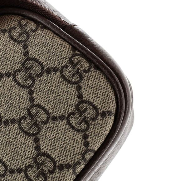 Gucci Ophidia Front Pocket Messenger Bag GG Coated Canvas Small Brown - Picture 6 of 7